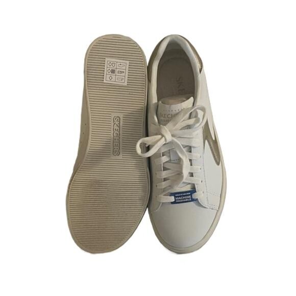 Skechers Women's 185016 Eden LX-Beaming Glory White Gold Casual Shoes Size 6 - Picture 5 of 7